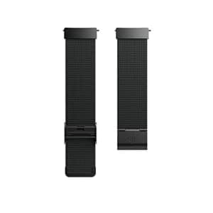 Fitbit Versa Family Accessory Band, Official Fitbit Product, Stainless Steel Mesh, Black, One Size for $22