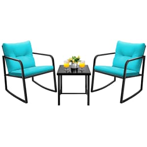 Devoko 3-Piece Rocking Patio Furniture Set for $90 Devoko 3-Piece Rocking Patio Furniture Set for $90