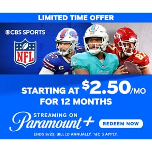 Paramount+ Streaming Service: $2.50/mo for 12 months