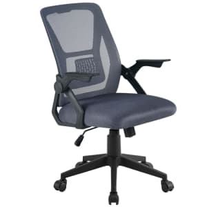 VECELO Mid-Back Swivel Ergonomic Office Chair with Adjustable Arms Mesh Lumbar Support for Computer for $55