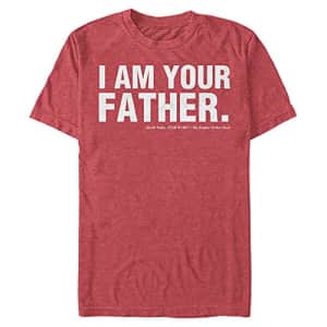 Star Wars Men's The Father T-Shirt, Red Heather, Large for $15