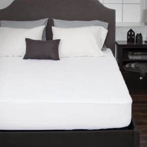 Bluestone Down Alternative Mattress Pad with Fitted Skirt for $15 Bluestone Down Alternative Mattress Pad with Fitted Skirt for $15