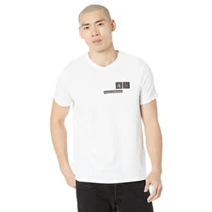 Emporio Armani A | X ARMANI EXCHANGE Men's Ax Box Logo Design Slim Fit T-Shirt, White, XL for $19
