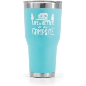 Camco Life is Better at The Campsite Stainless Steel 30-oz. Tumbler for $11