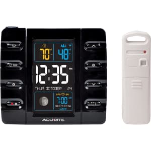 Acurite Intelli-Time Projection Clock w/ Temperature & USB for $41