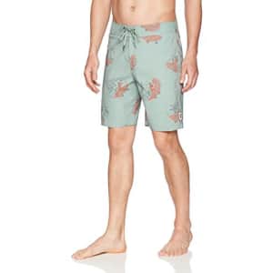 Brixton Men's Barge Performance 19" Trunk, Green Bay, 36 for $14