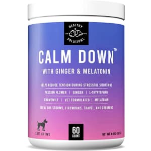 Healthy Solutions Calm Down 60-Ct. Dog Chews for $14 Healthy Solutions Calm Down 60-Ct. Dog Chews for $14