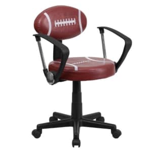 Flash Furniture Football Swivel Task Office Chair with Arms for $73