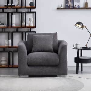 25Home Gray Feathers Armchair for $544