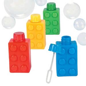 Fun Express Brick Party Bubble Bottles (set of 12) Block Party Favors and Supplies for $19