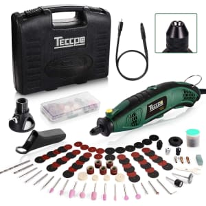 Teccpo Corded Rotary Tool Set for $20 Teccpo Corded Rotary Tool Set for $20