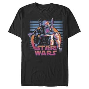 STAR WARS Big & Tall Neon Fett Men's Tops Short Sleeve Tee Shirt, Black, Large for $9 STAR WARS Big & Tall Neon Fett Men's Tops Short Sleeve Tee Shirt, Black, Large for $9