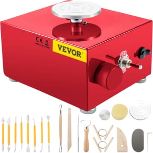 Vevor 30W Electric Pottery Wheel with 16-Piece Tool Set for $8