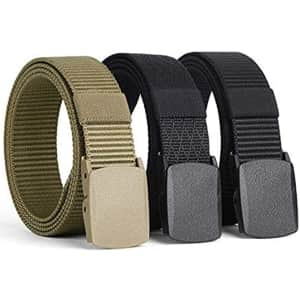 West Leathers Nylon Tactical Belt 3-Pack for $13