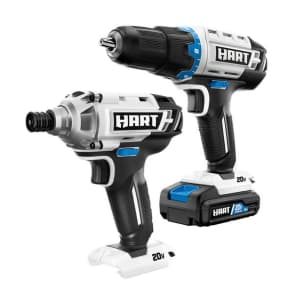 Hart 1/2" Drill & Impact Driver Kit for $98