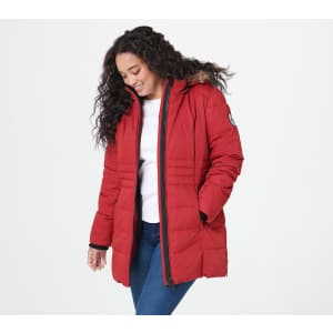Arctic Expedition Women's Quilted Zip Front Down Coat w/ Hood for $130 Arctic Expedition Women's Quilted Zip Front Down Coat w/ Hood for $130