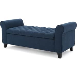 Christopher Knight Home Keiko Fabric Armed Storage Bench for $130 Christopher Knight Home Keiko Fabric Armed Storage Bench for $130