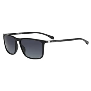 Hugo Boss BOSS Men's Boss 0665/S/It Rectangular Sunglasses, Black/Gray Shaded, 57mm, 16mm for $138