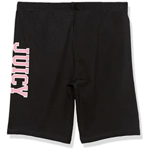 Juicy Couture Girls' Active Bike Shorts, Deep Black, 7 for $11