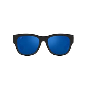 Costa Del Mar Women's Caleta Polarized Pilot Sunglasses, Net Black/Grey Blue Mirrored 580G, 55mm for $273