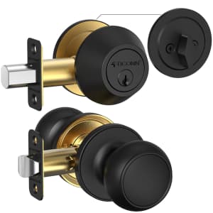 Ticonn Round Door Knobs with Deadbolt for $12 Ticonn Round Door Knobs with Deadbolt for $12