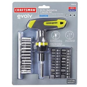 Craftsman 30-Piece Ratcheting T-Handle Set for $8 Craftsman 30-Piece Ratcheting T-Handle Set for $8