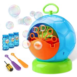 Fansteck Bubble Machine with Bubble Solution for $13
