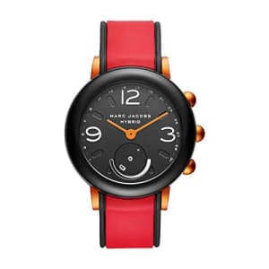 Marc Jacobs Women's Riley Nylon and Silicone Hybrid Smartwatch, Color: Black, Red (Model: MJT1008) for $174 Marc Jacobs Women's Riley Nylon and Silicone Hybrid Smartwatch, Color: Black, Red (Model: MJT1008) for $174