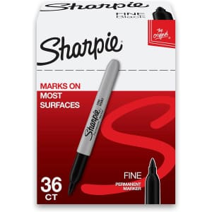 Sharpie Permanent Markers in Fine Point 36-Count for $18 w/ Sub & Save