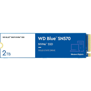 WD Blue SN570 2TB NVMe PCIe M.2 2280 Internal SSD for $159