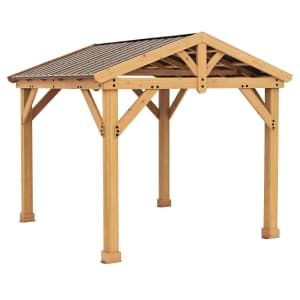 Yardistry 10 x10-Foot Cedar Gazebo with Aluminum Roof for $1,399 for members Yardistry 10 x10-Foot Cedar Gazebo with Aluminum Roof for $1,399 for members