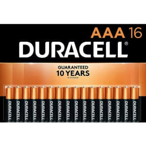 Duracell CopperTop AAA Alkaline Batteries 16-Pack for $11 via Sub & Save