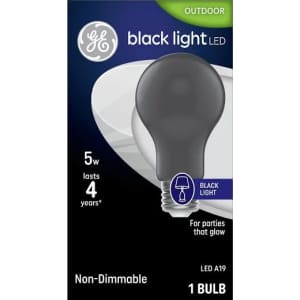 GE LED Black Light 5-Watt EQ LED Bulb for $5 GE LED Black Light 5-Watt EQ LED Bulb for $5