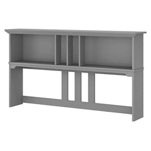 Bush Furniture Salinas Hutch, Desk Attachment with Shelf Storage for Home Office, 60W, Cape Cod Gray for $147