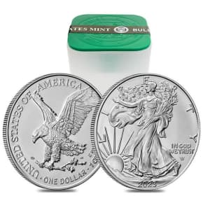 Coins & Bullion at Walmart. Pictured is the U.S. Mint 2023 1-oz Silver American Eagle $1 Coin 20ct for $575.08 ($211 off)