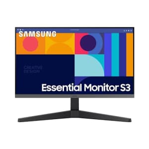 SAMSUNG 24-Inch S33GC Series Business Essential Computer Monitor, IPS Panel, Tilt Only Display for $100