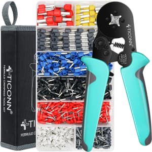 Ticonn 1,200-Piece Ferrule Crimping Tool Kit for $20 Ticonn 1,200-Piece Ferrule Crimping Tool Kit for $20
