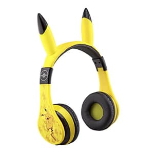 eKids Pokemon Kids Bluetooth Headphones, Wireless Headphones with Microphone Includes Aux Cord, Volume for $30