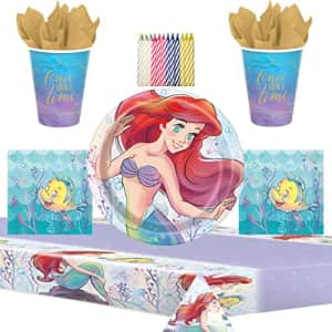 Disney The Little Mermaid Ariel Party Supplies Pack Serves 16: Dinner Plates Luncheon Napkins Cups for $18 Disney The Little Mermaid Ariel Party Supplies Pack Serves 16: Dinner Plates Luncheon Napkins Cups for $18