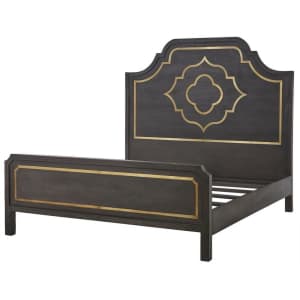 Home Decorators Collection Laila Solid Wood King Bed w/ Metal Inlays for $790