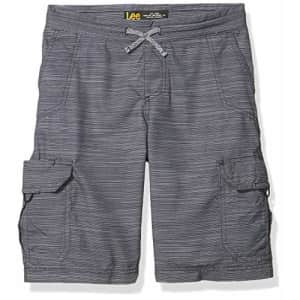 Lee Jeans Lee Boy Proof Pull-On Crossroad Cargo Short, Gray Galaxy, 12 Husky for $19