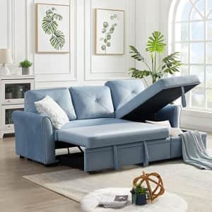 Merax 83.46'' Reversible Sleeper Sectional Sofa Couch for $449