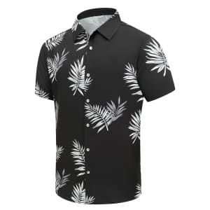 SheLucki Men's Hawaiian Shirt for $10