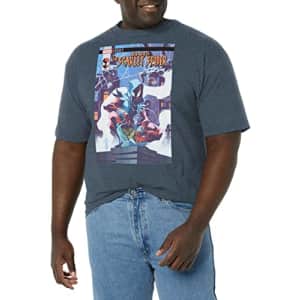 Marvel Big & Tall Classic Scarlet Web FEB18 Men's Tops Short Sleeve Tee Shirt, Navy Blue Heather, for $13