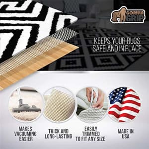 Gorilla Grip Original Area Rug Gripper Pad, 6x9 FT, Made in USA, Extra Thick Pads for Hardwood for $22