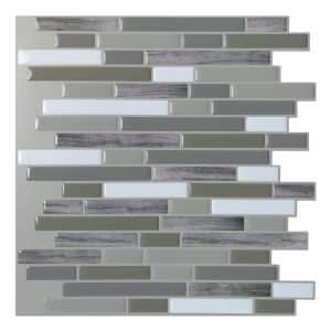 Art3d Long Stone Design 12" x 12" Peel and Stick Vinyl Tile 6-Pack for $25
