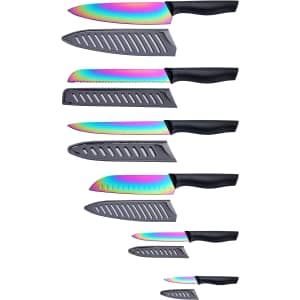 Marco Almond 12-Piece Rainbow Titanium Knife Set for $20 Marco Almond 12-Piece Rainbow Titanium Knife Set for $20