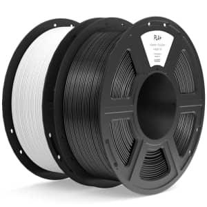 ELEGOO PLA+ Filament 1.75mm Black & White 2KG, High Toughness PLA Plus 3D Printer Filament for $25