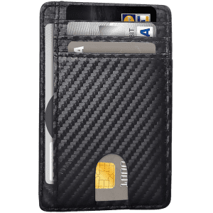Ciana Slim RFID-Blocking Leather Wallet for $9