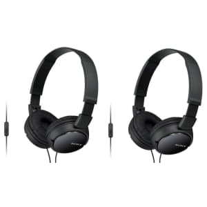 Sony Extra Bass Headphones w/ Microphone 2-Pack for $25 Sony Extra Bass Headphones w/ Microphone 2-Pack for $25